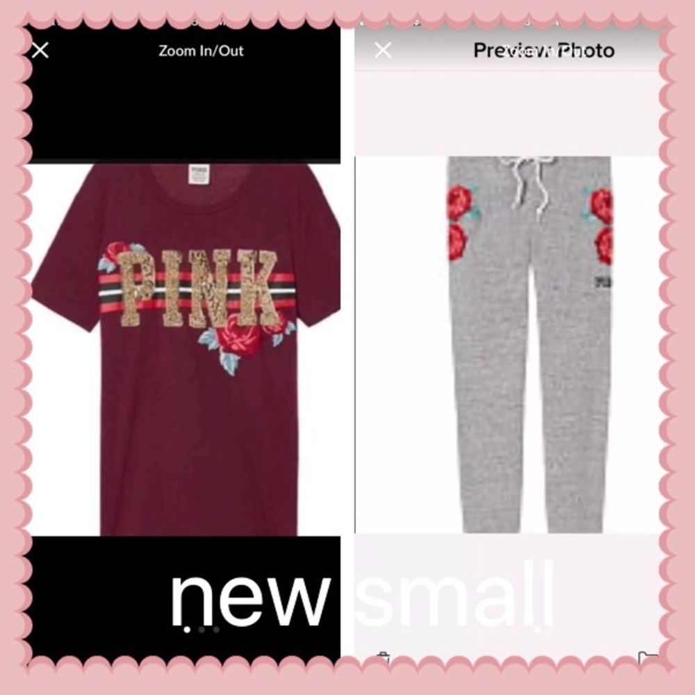 Vs pink rose outfit